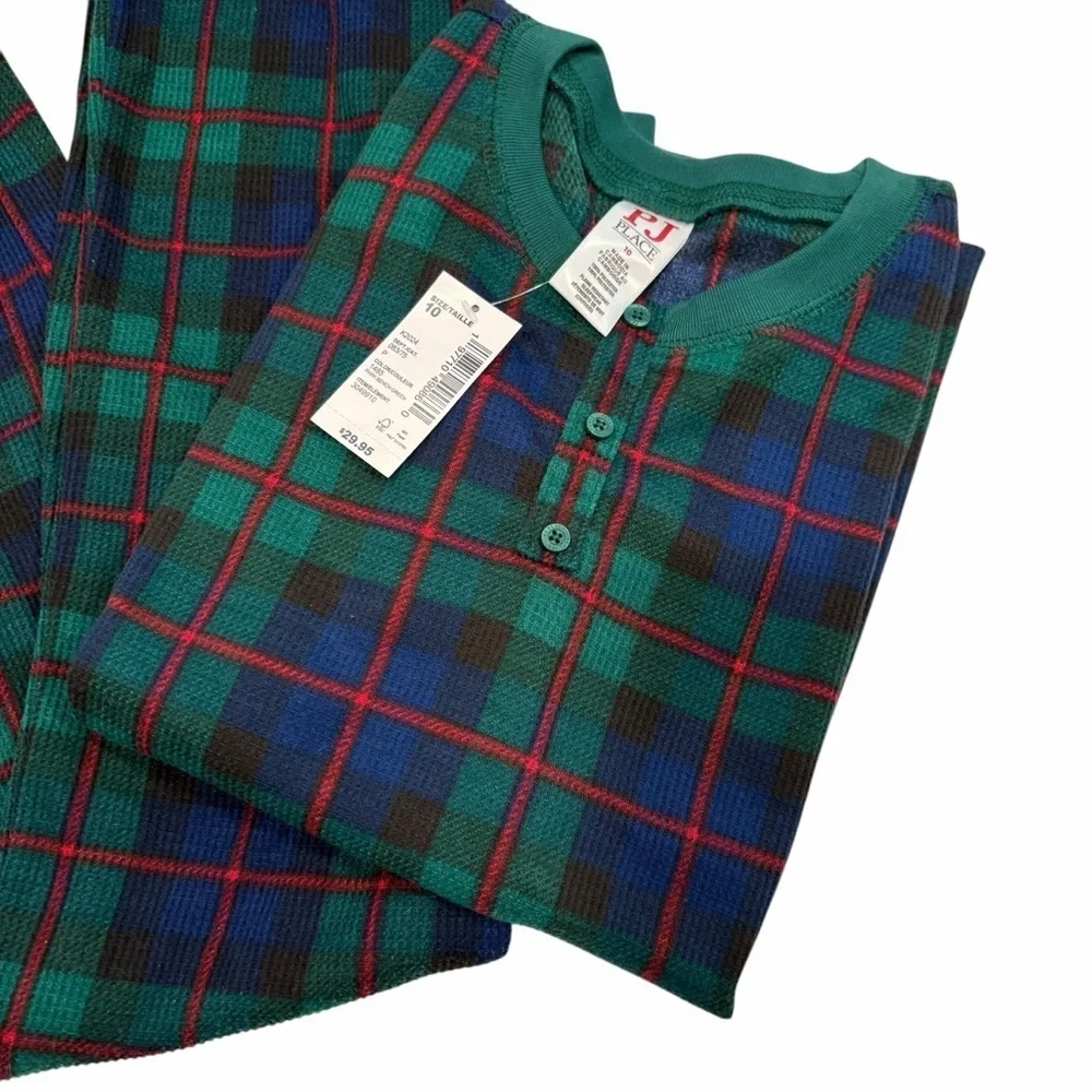 Bundle Kids Christmas Pajama Tops (3) | Holiday Dino & Plaid Long Sleeve Shirts